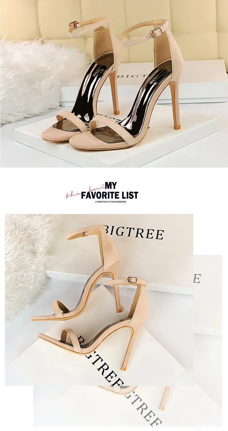 BIGTREE Shoes Summer Women Sandals Sexy Stiletto Heels Sandals Ladies Shoes High Heels 2025 New Heeled Sandals Lady Sandals
