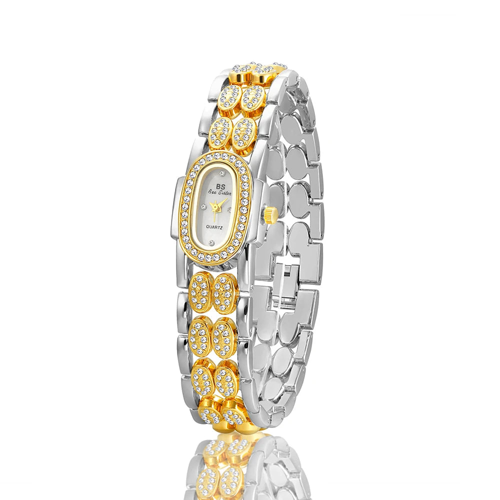 Elegant Women's Luxury Gold Diamond Watch
