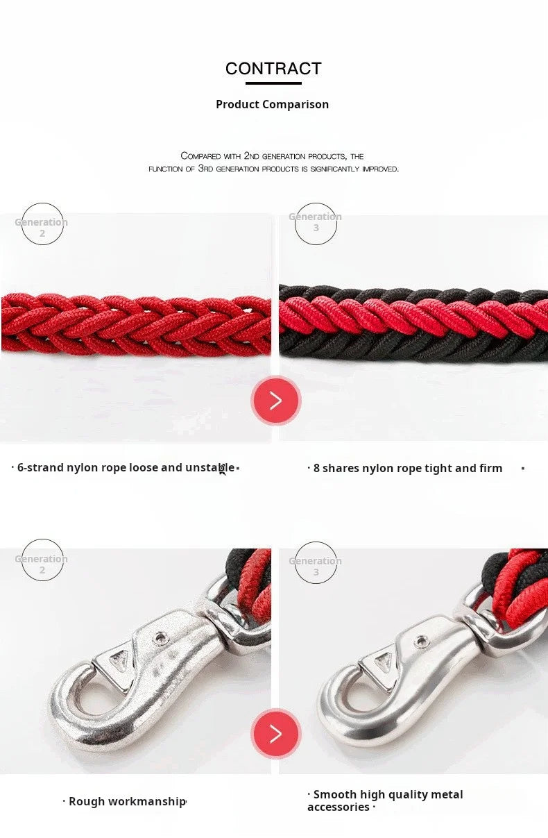 5FT Braided Dog Leash – Durable & Comfortable