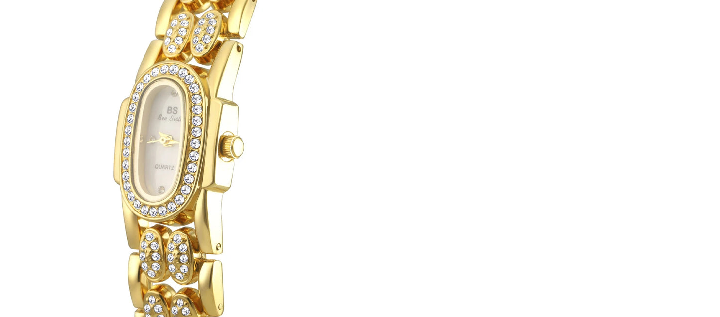 Elegant Women's Luxury Gold Diamond Watch