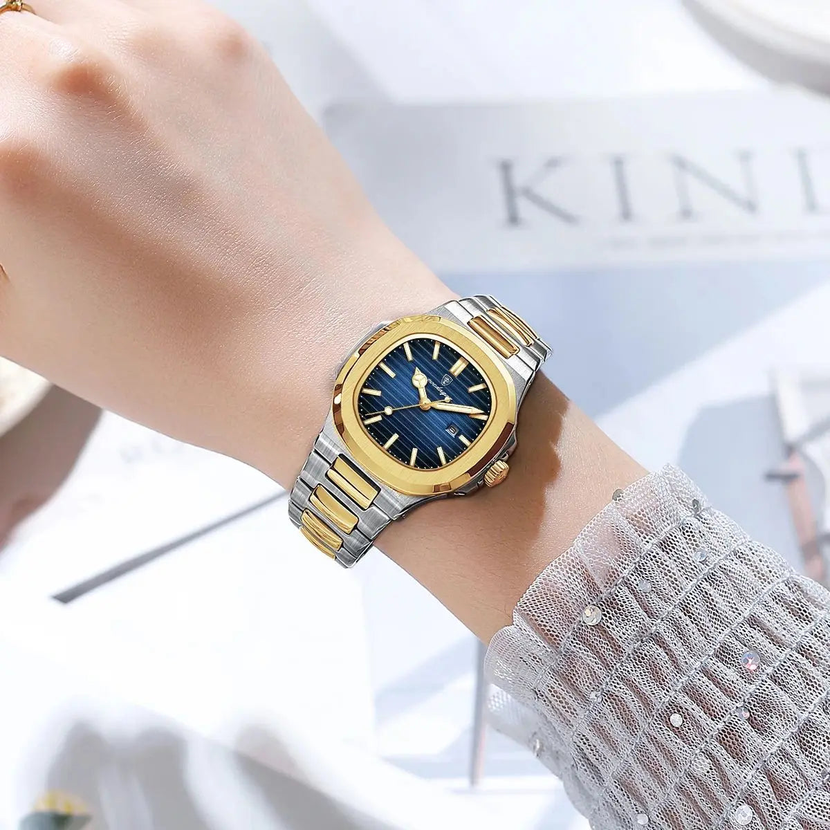POEDAGAR Luxury Women's Square Watch