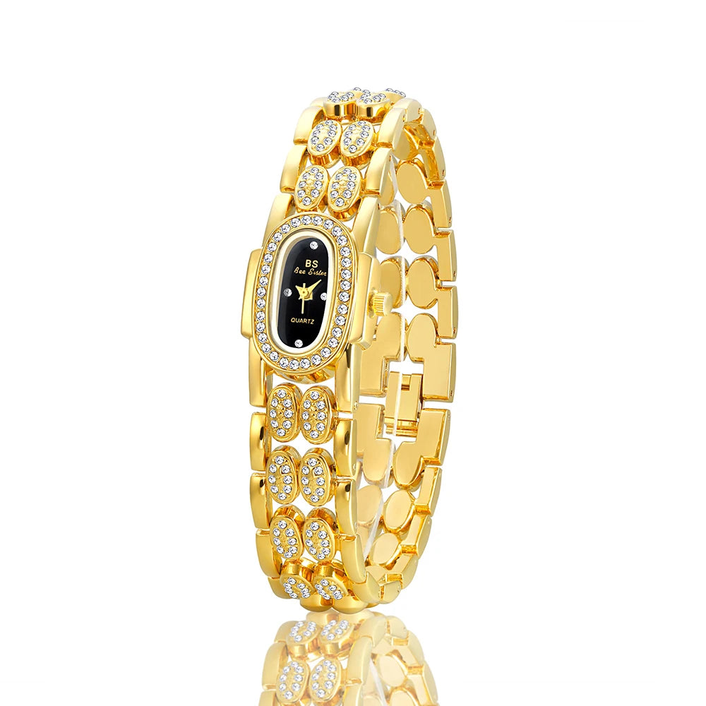 Elegant Women's Luxury Gold Diamond Watch