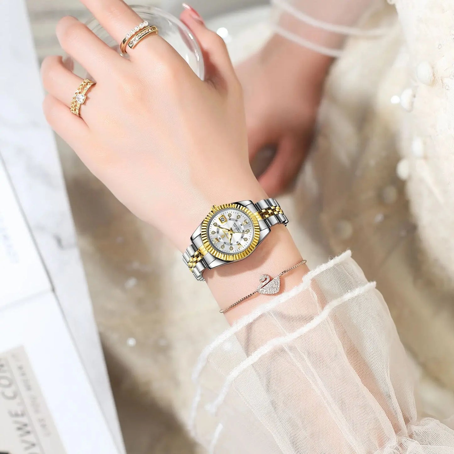 Luxury Women's Waterproof Stainless Steel Quartz Watch - EasyDailyLife