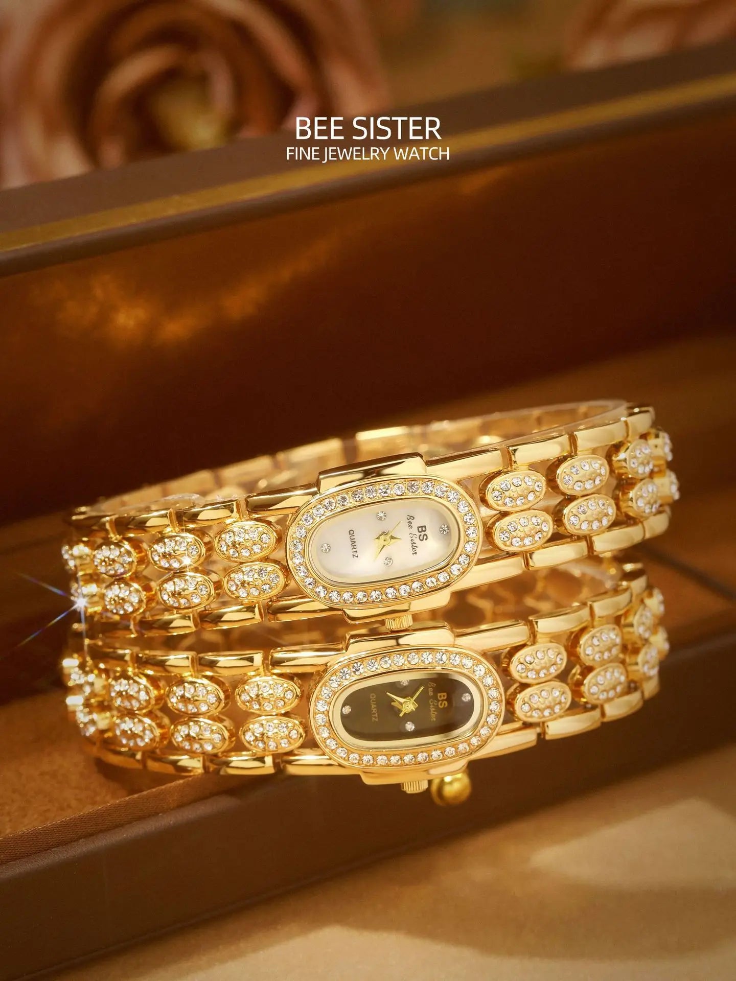 Elegant Women's Luxury Gold Diamond Watch