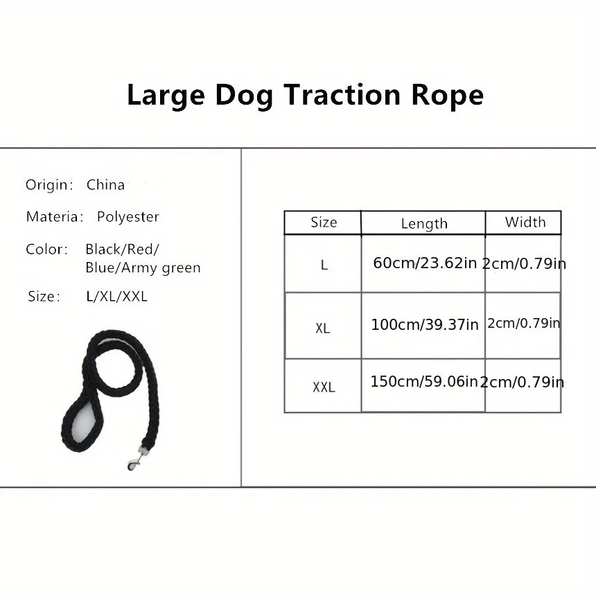 5FT Braided Dog Leash – Durable & Comfortable
