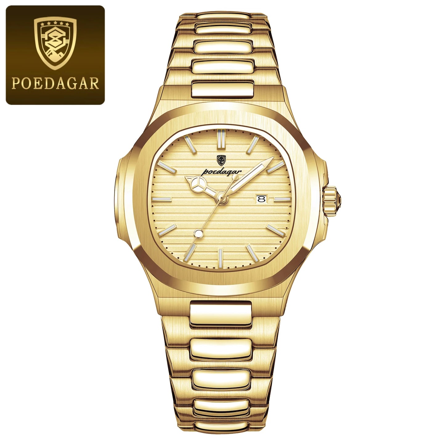 POEDAGAR Luxury Women's Square Watch