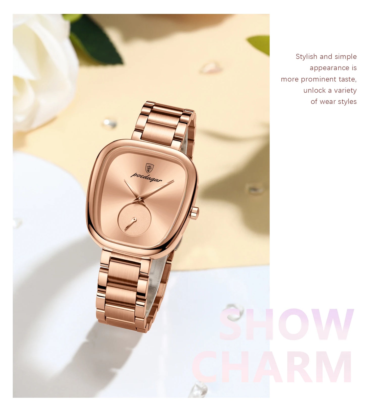 Women's Stainless Steel Waterproof Quartz Watch - EasyDailyLife