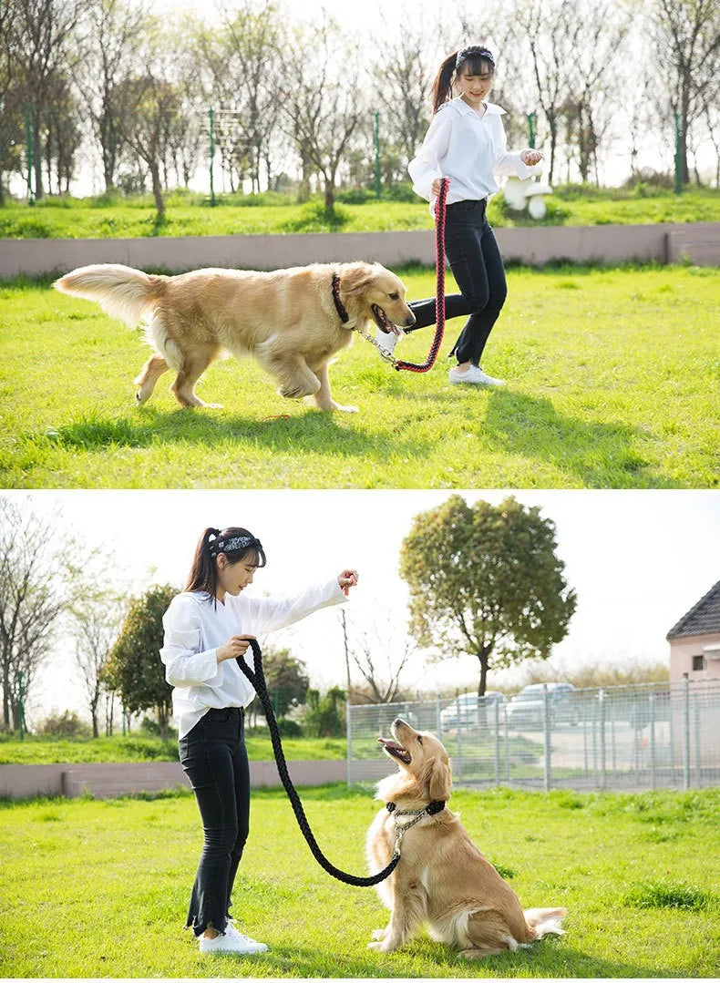 5FT Braided Dog Leash – Durable & Comfortable