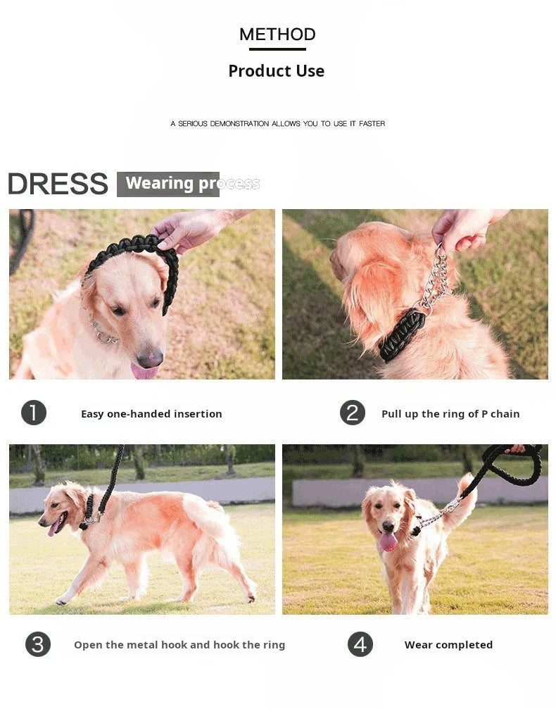 5FT Braided Dog Leash – Durable & Comfortable