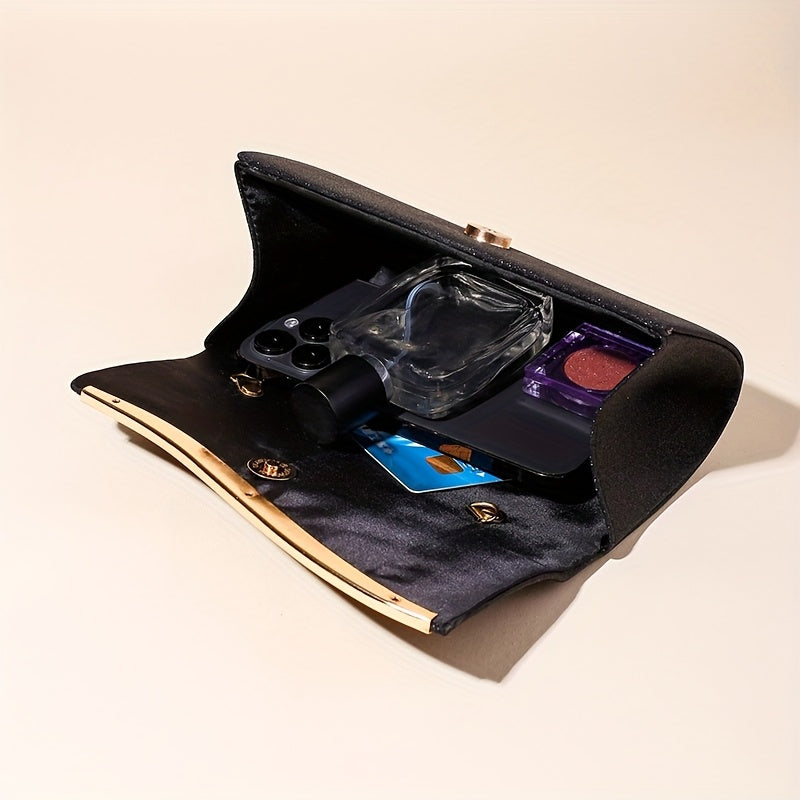 Black & Gold Evening Clutch for Women