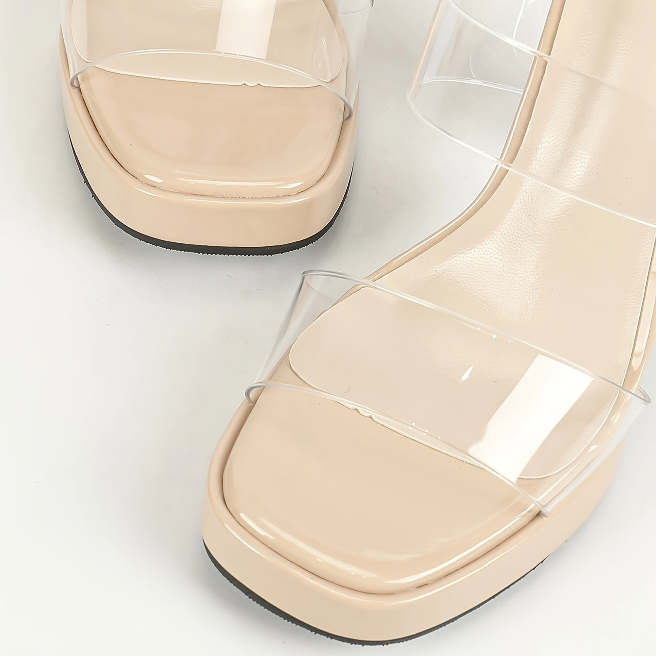Women’s Transparent Chunky Heel Sandals