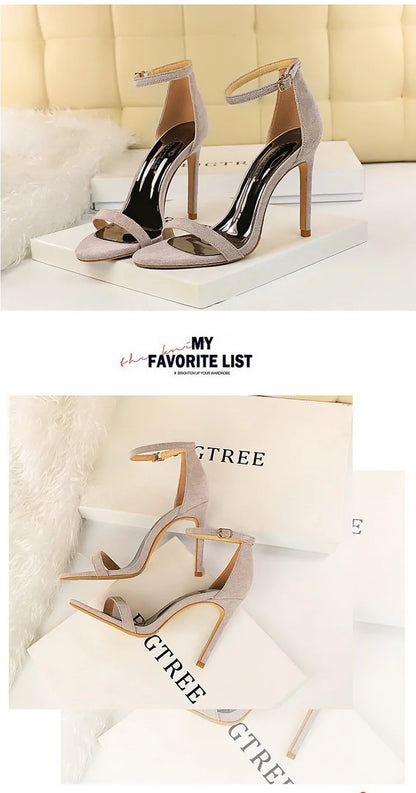 BIGTREE Shoes Summer Women Sandals Sexy Stiletto Heels Sandals Ladies Shoes High Heels 2025 New Heeled Sandals Lady Sandals