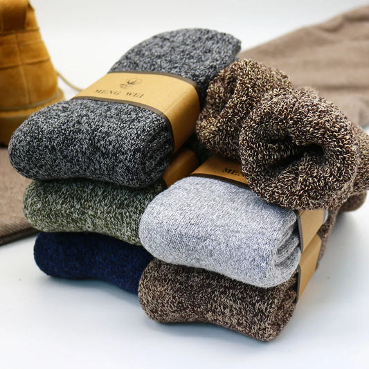 Men's Winter Merino Wool Socks – Warm & Thick (3 Pairs) - EasyDailyLife