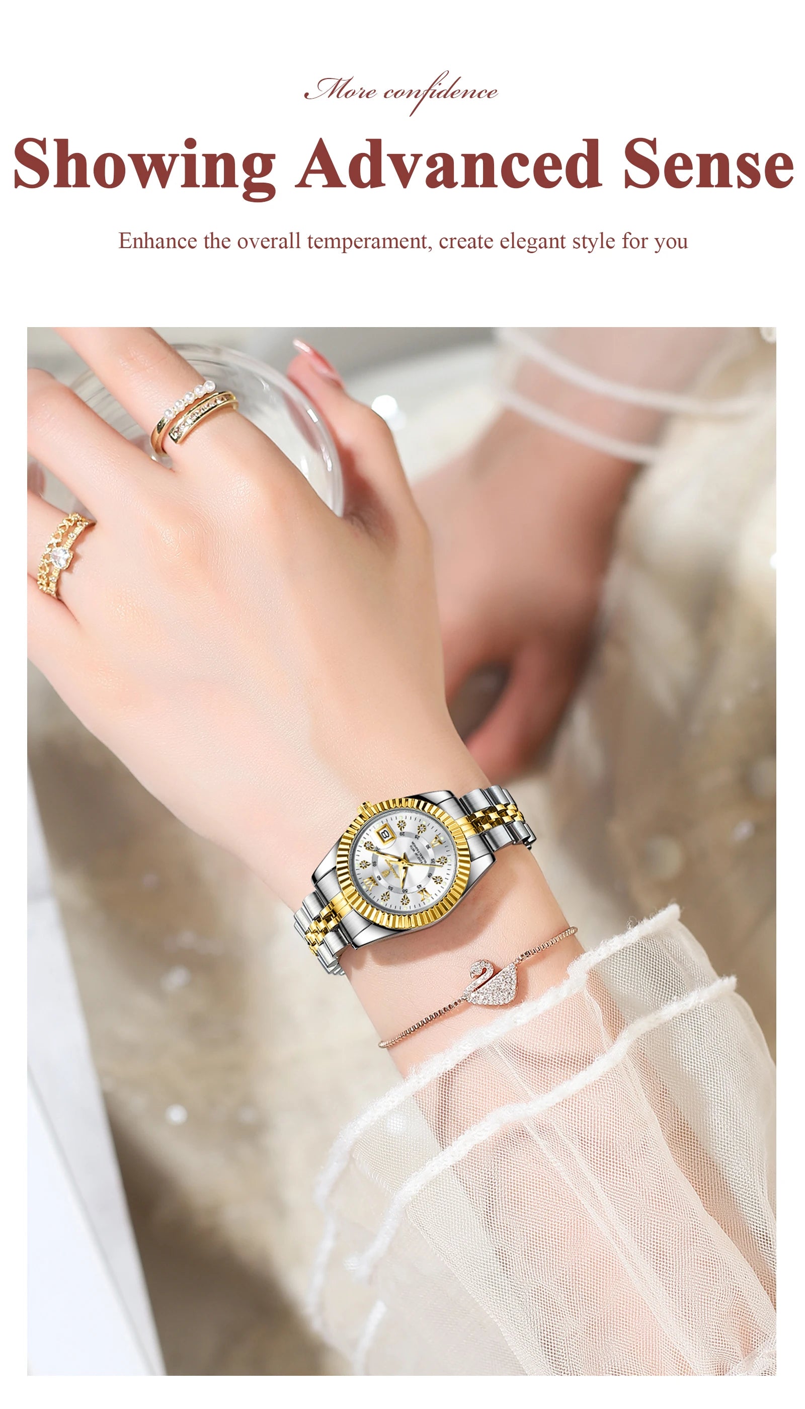 Luxury Women's Waterproof Stainless Steel Quartz Watch - EasyDailyLife