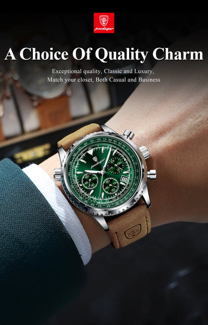 POEDAGAR Men's Luxury Sports Watch – Waterproof & Chronograph