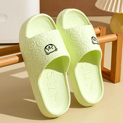 Non-Slip Bear Print Slippers – Soft & Comfortable Indoor Sandals for Women - EasyDailyLife