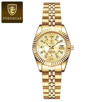 Luxury Women's Waterproof Stainless Steel Quartz Watch - EasyDailyLife