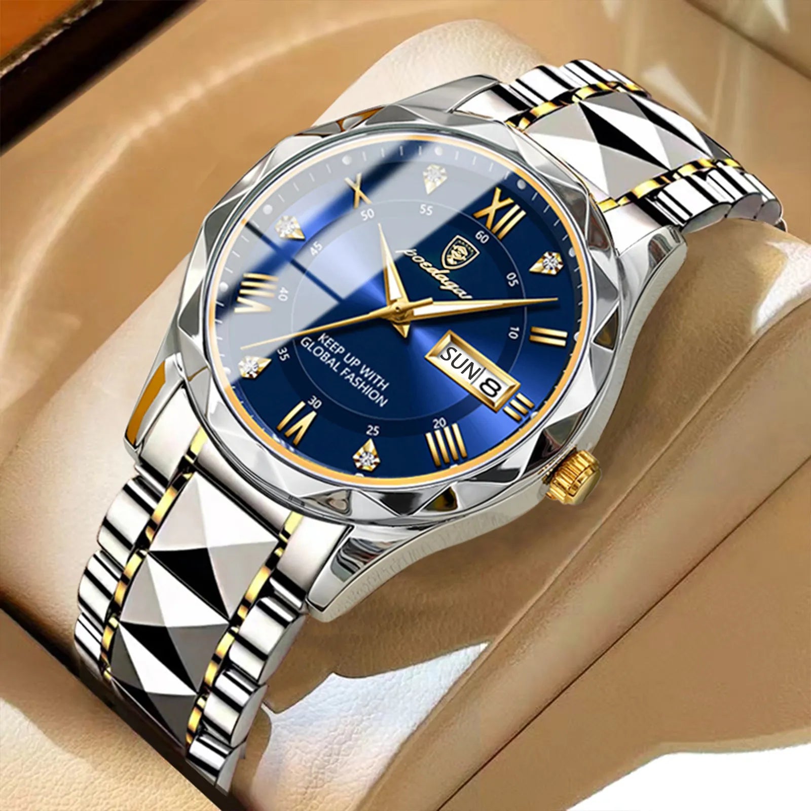 Men's "POEDAGAR Luxury Waterproof Quartz Watch" - EasyDailyLife