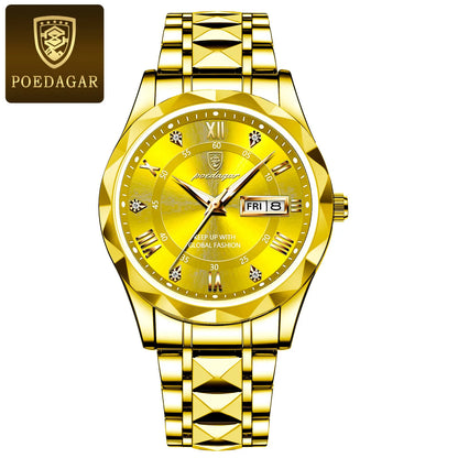 Men's "POEDAGAR Luxury Waterproof Quartz Watch" - EasyDailyLife