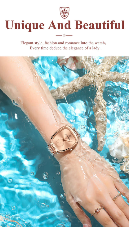 Women's Stainless Steel Waterproof Quartz Watch - EasyDailyLife