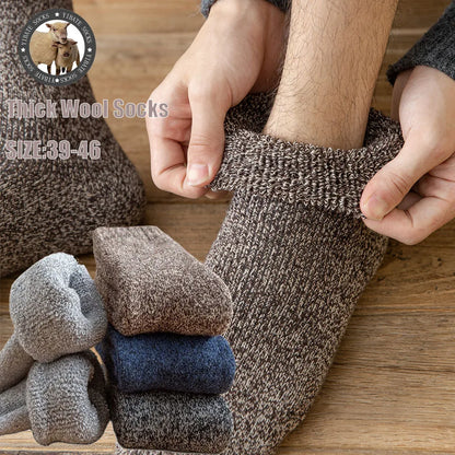 Men's Winter Merino Wool Socks – Warm & Thick (3 Pairs) - EasyDailyLife