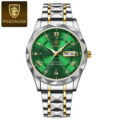 Men's "POEDAGAR Luxury Waterproof Quartz Watch" - EasyDailyLife