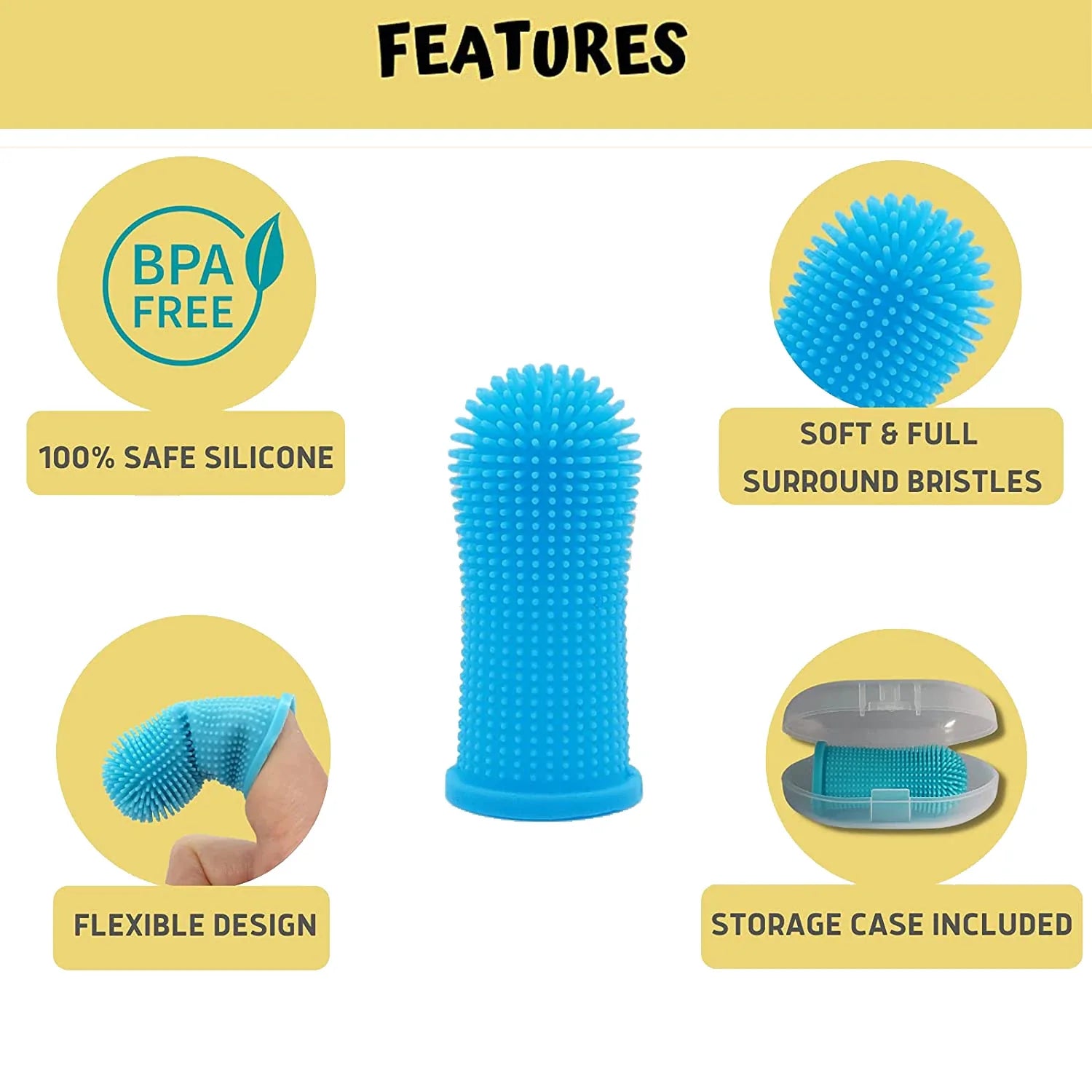Gentle Pet Toothbrush: Fresh Breath for Dogs & Cats - EasyDailyLife