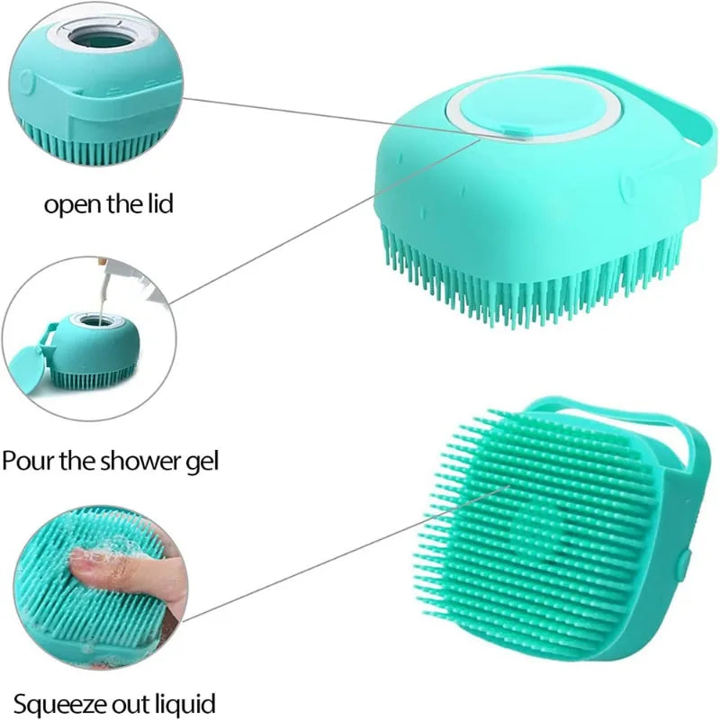 Pet Bathing Brush – Soft Silicone Grooming Tool for Dogs & Cats - EasyDailyLife