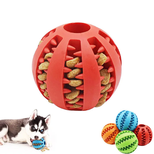 Small Dog Chew Toy - Interactive, Elastic, and Tooth-Cleaning Ball - EasyDailyLife