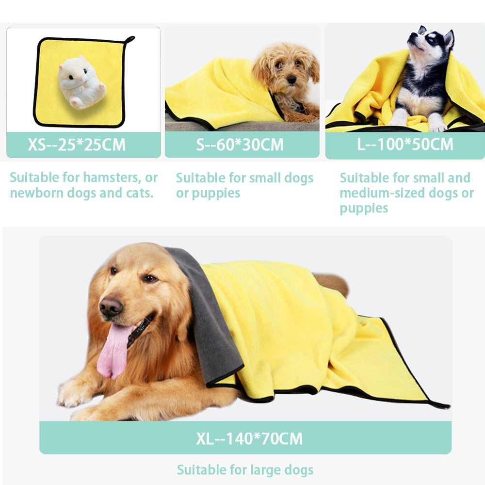 Absorbent Dog Bath Towels - EasyDailyLife
