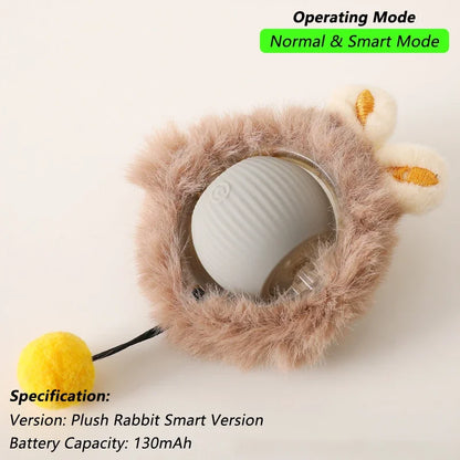 Smart Rechargeable Cat Toy – Rolling Ball with Tail - EasyDailyLife