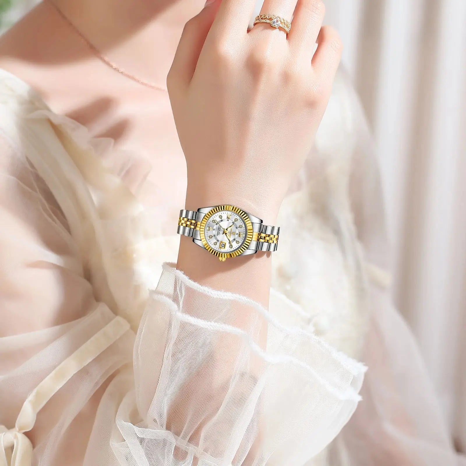 Luxury Women's Waterproof Stainless Steel Quartz Watch - EasyDailyLife