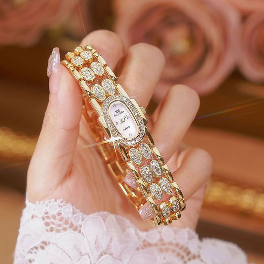 Elegant Women's Luxury Gold Diamond Watch