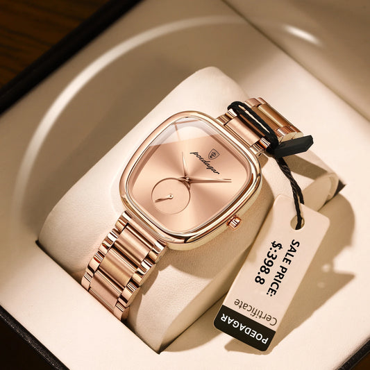 Women's Stainless Steel Waterproof Quartz Watch - EasyDailyLife