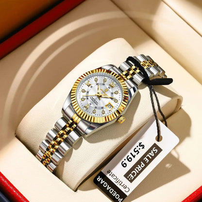 Luxury Women's Waterproof Stainless Steel Quartz Watch - EasyDailyLife
