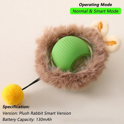 Smart Rechargeable Cat Toy – Rolling Ball with Tail - EasyDailyLife
