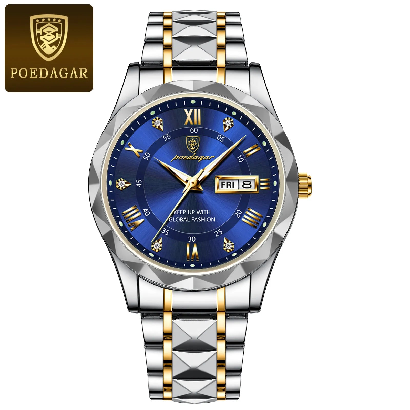 Men's "POEDAGAR Luxury Waterproof Quartz Watch" - EasyDailyLife
