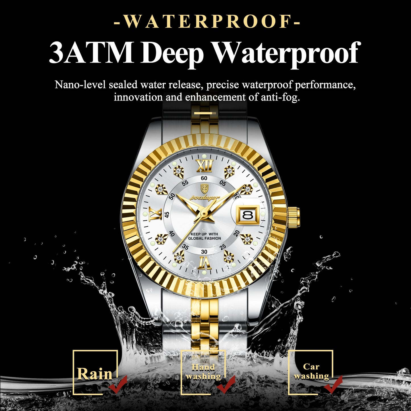 Luxury Women's Waterproof Stainless Steel Quartz Watch - EasyDailyLife