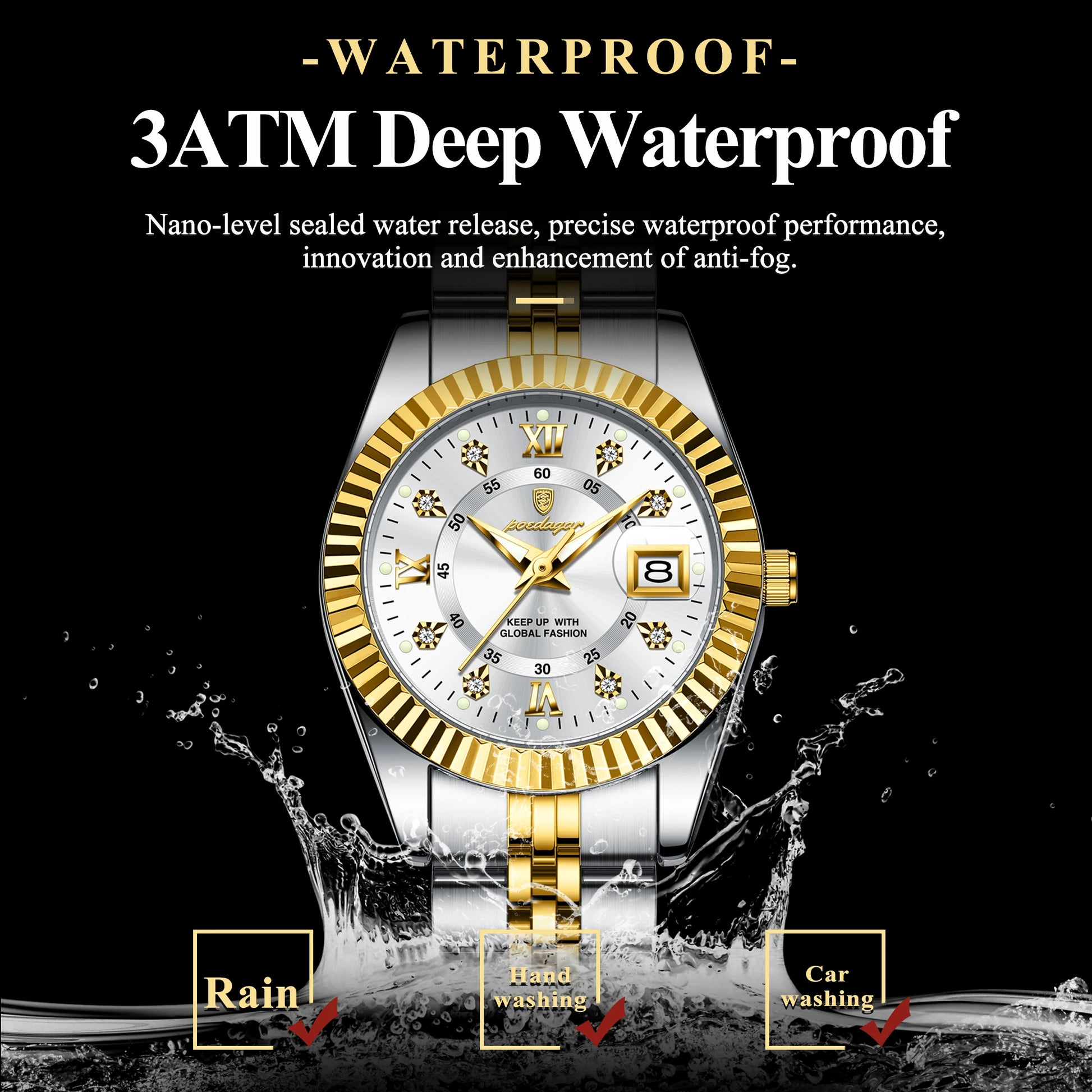 Luxury Women's Waterproof Stainless Steel Quartz Watch - EasyDailyLife