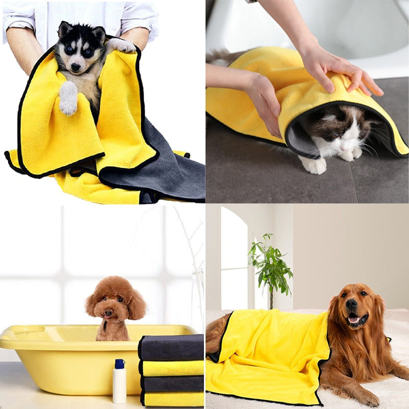 Absorbent Dog Bath Towels - EasyDailyLife