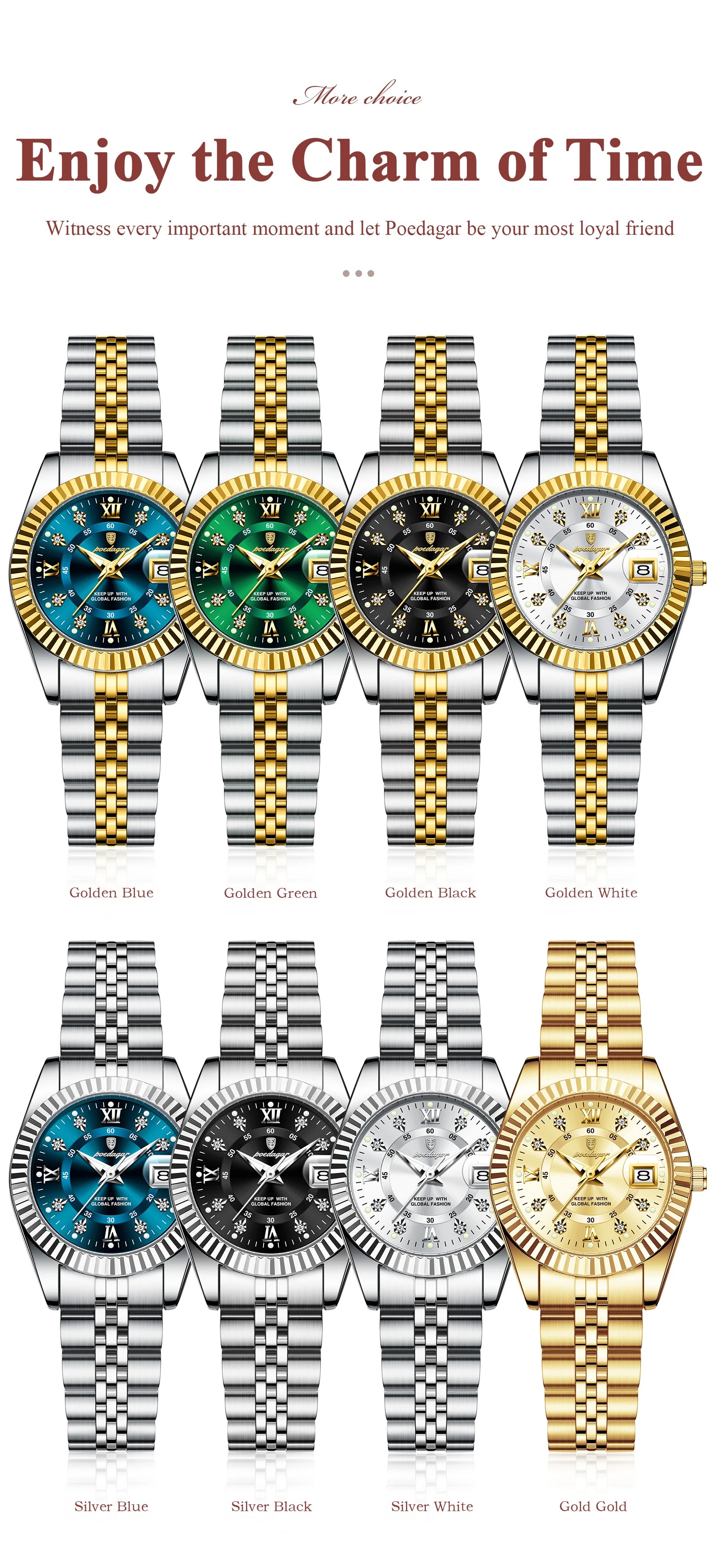 Luxury Women's Waterproof Stainless Steel Quartz Watch - EasyDailyLife