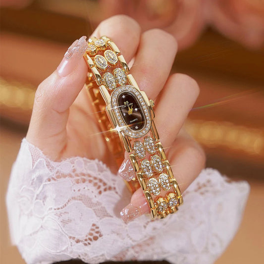 Elegant Women's Luxury Gold Diamond Watch
