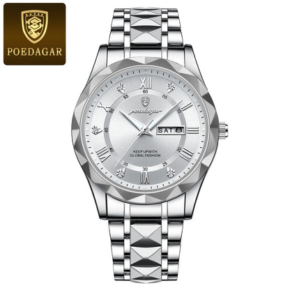 Men's "POEDAGAR Luxury Waterproof Quartz Watch" - EasyDailyLife