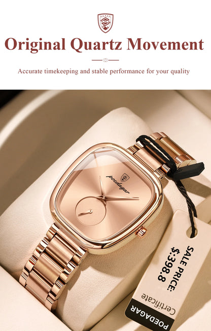 Women's Stainless Steel Waterproof Quartz Watch - EasyDailyLife