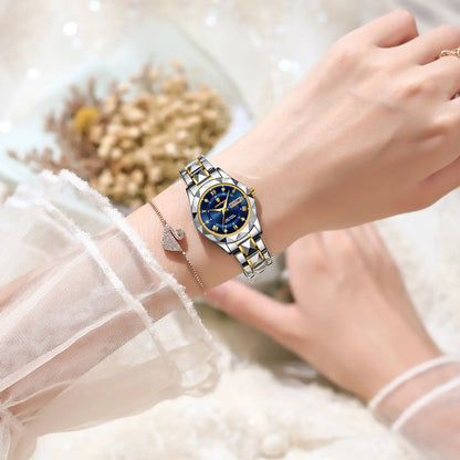 Ladies "POEDAGAR Luxury Dress Watch" - Luminous, Waterproof, Date - EasyDailyLife