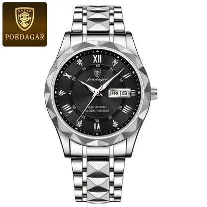 Men's "POEDAGAR Luxury Waterproof Quartz Watch" - EasyDailyLife