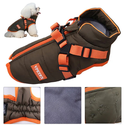 Waterproof Dog Jacket with Harness - EasyDailyLife