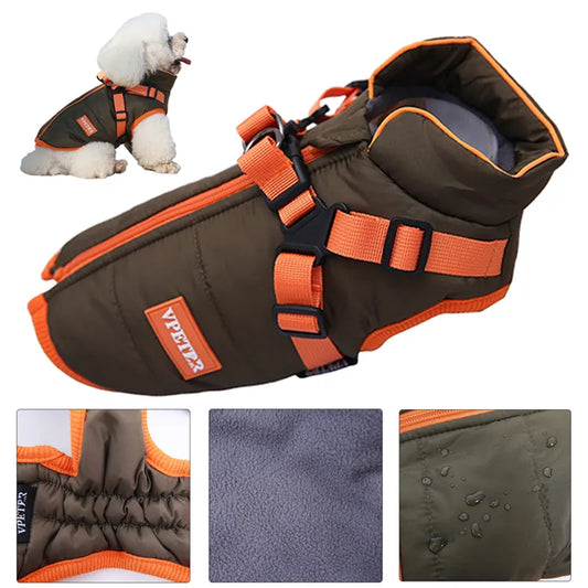 Waterproof Dog Jacket with Harness - EasyDailyLife