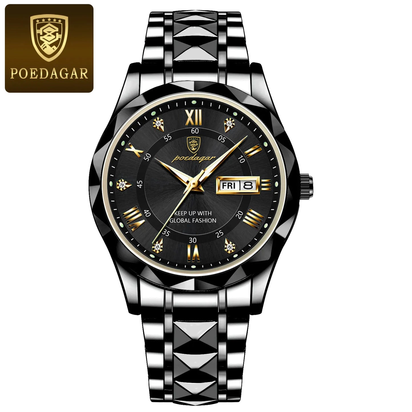 Men's "POEDAGAR Luxury Waterproof Quartz Watch" - EasyDailyLife
