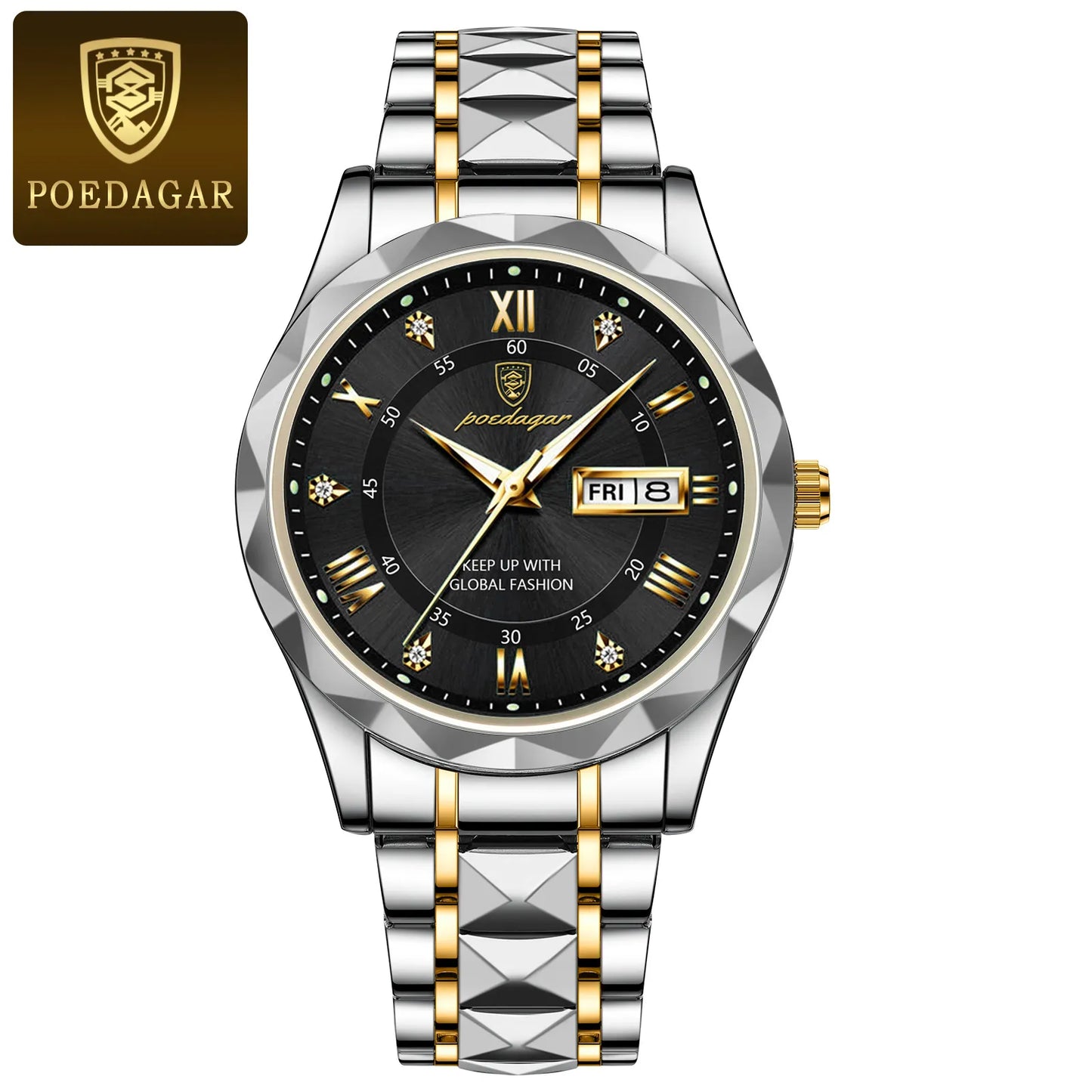Men's "POEDAGAR Luxury Waterproof Quartz Watch" - EasyDailyLife